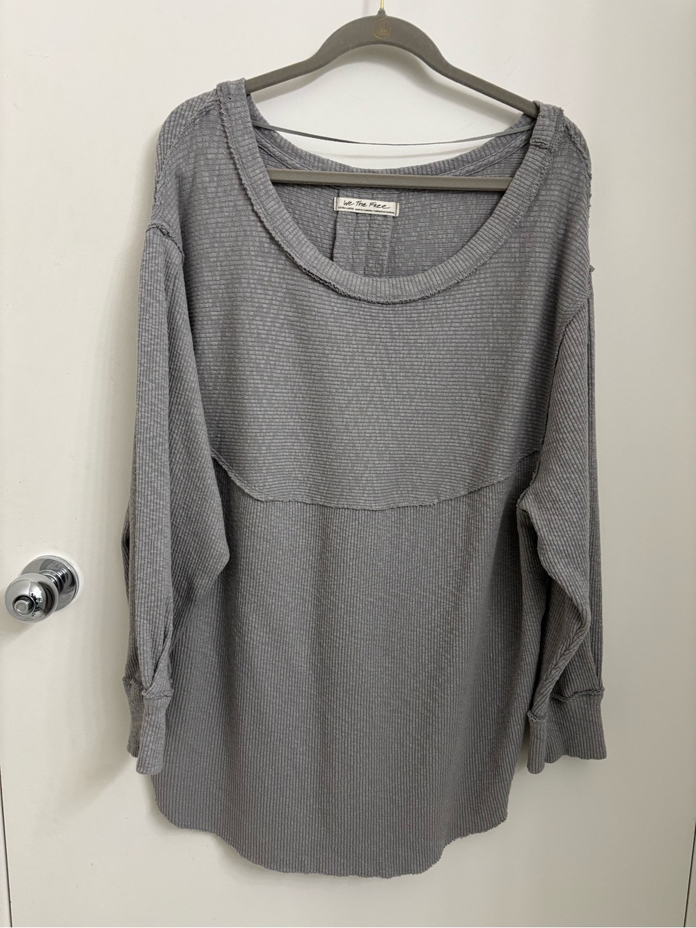 We the Free gray oversized slouchy pullover